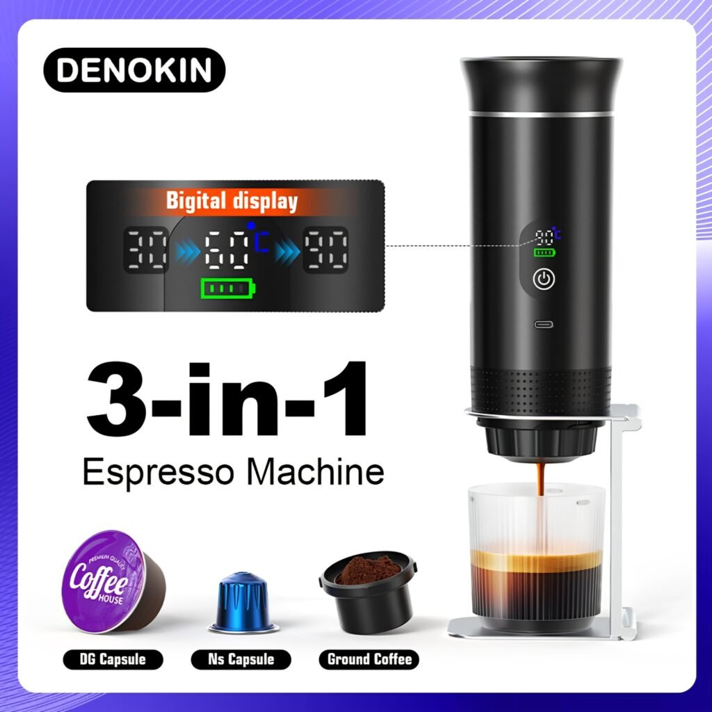 DENOKIN 3-in-1 portable machine - best budget espresso machine review