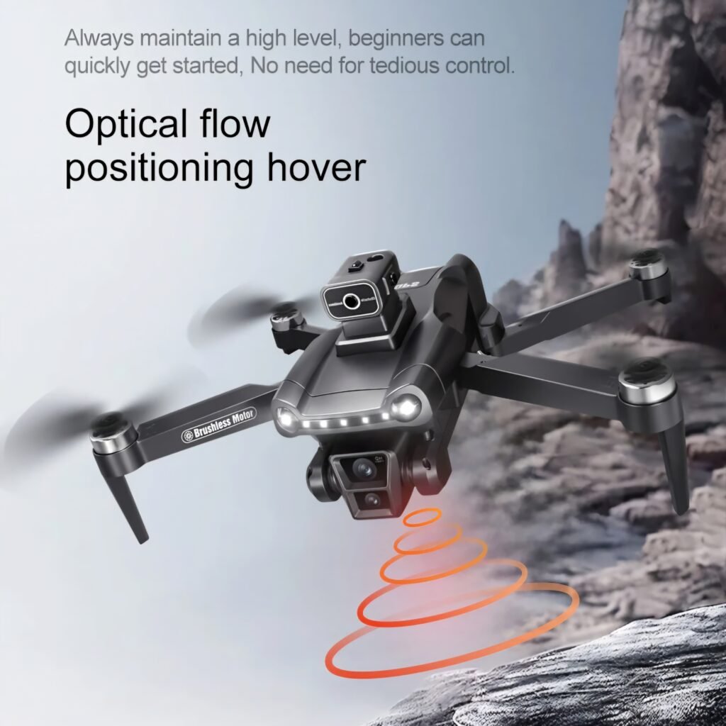 Demonstration of optical flow positioning hover technology keeping the drone stable in the air