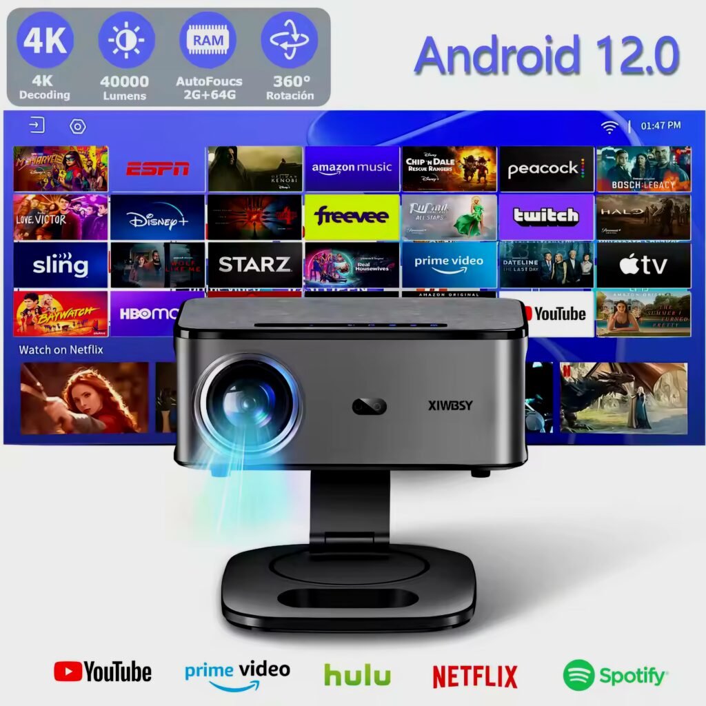 XIWBSY 4K Android Smart Projector front view