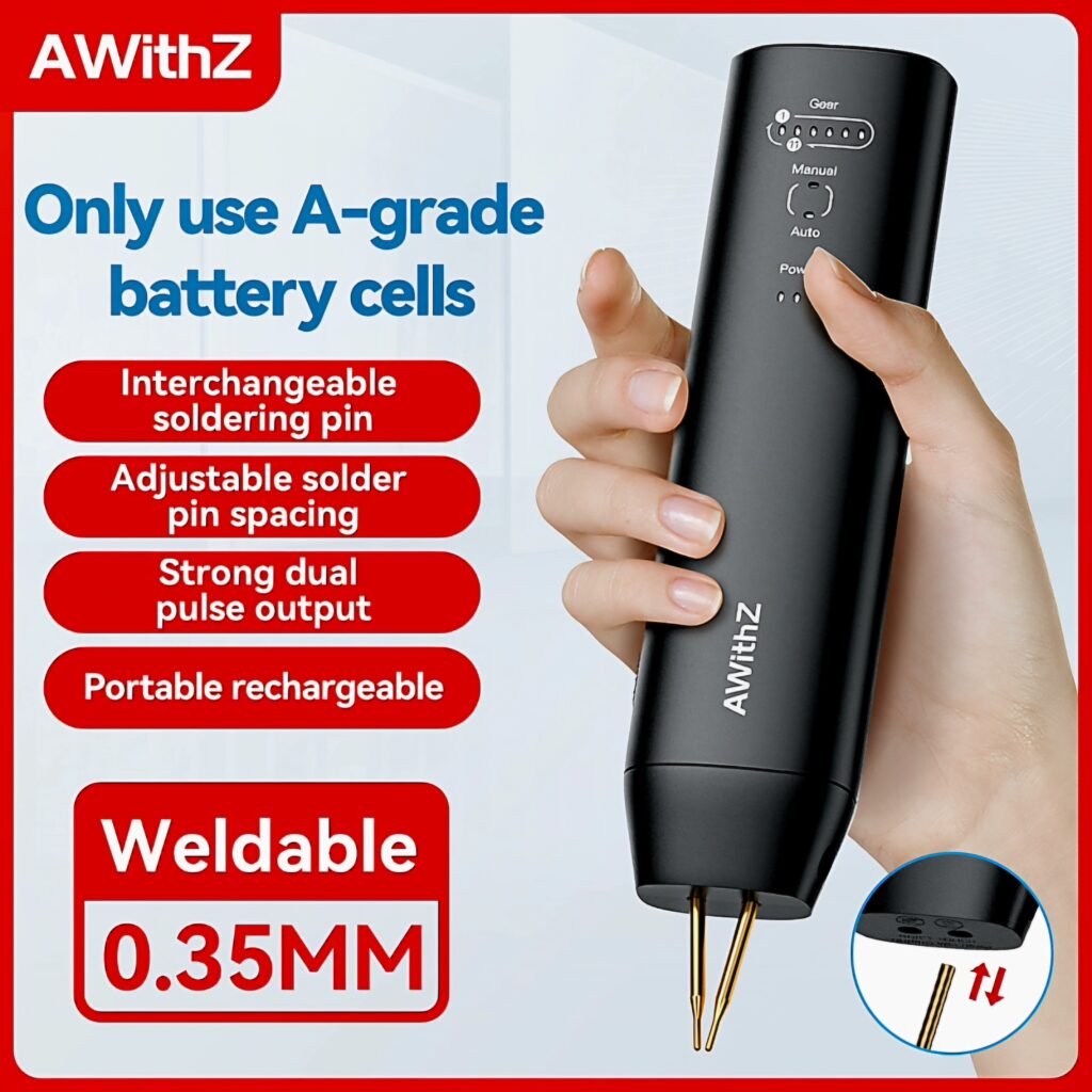 AWithZ portable handheld spot welder with interchangeable soldering pins review