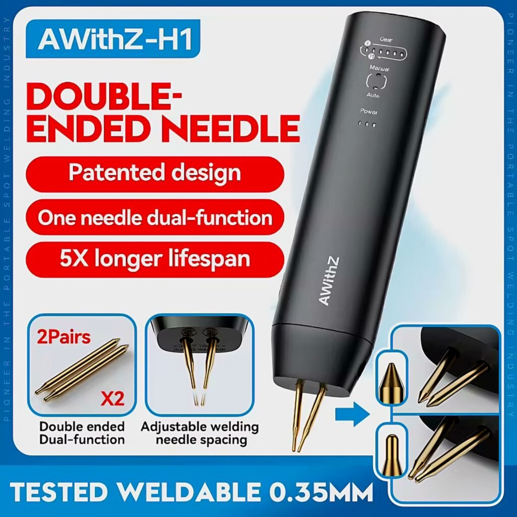 AWithZ H1 spot welder with patented double-ended needle design