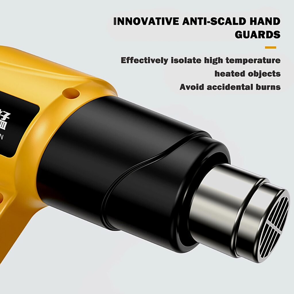 2800W heat gun with innovative anti-scald hand guard safety feature