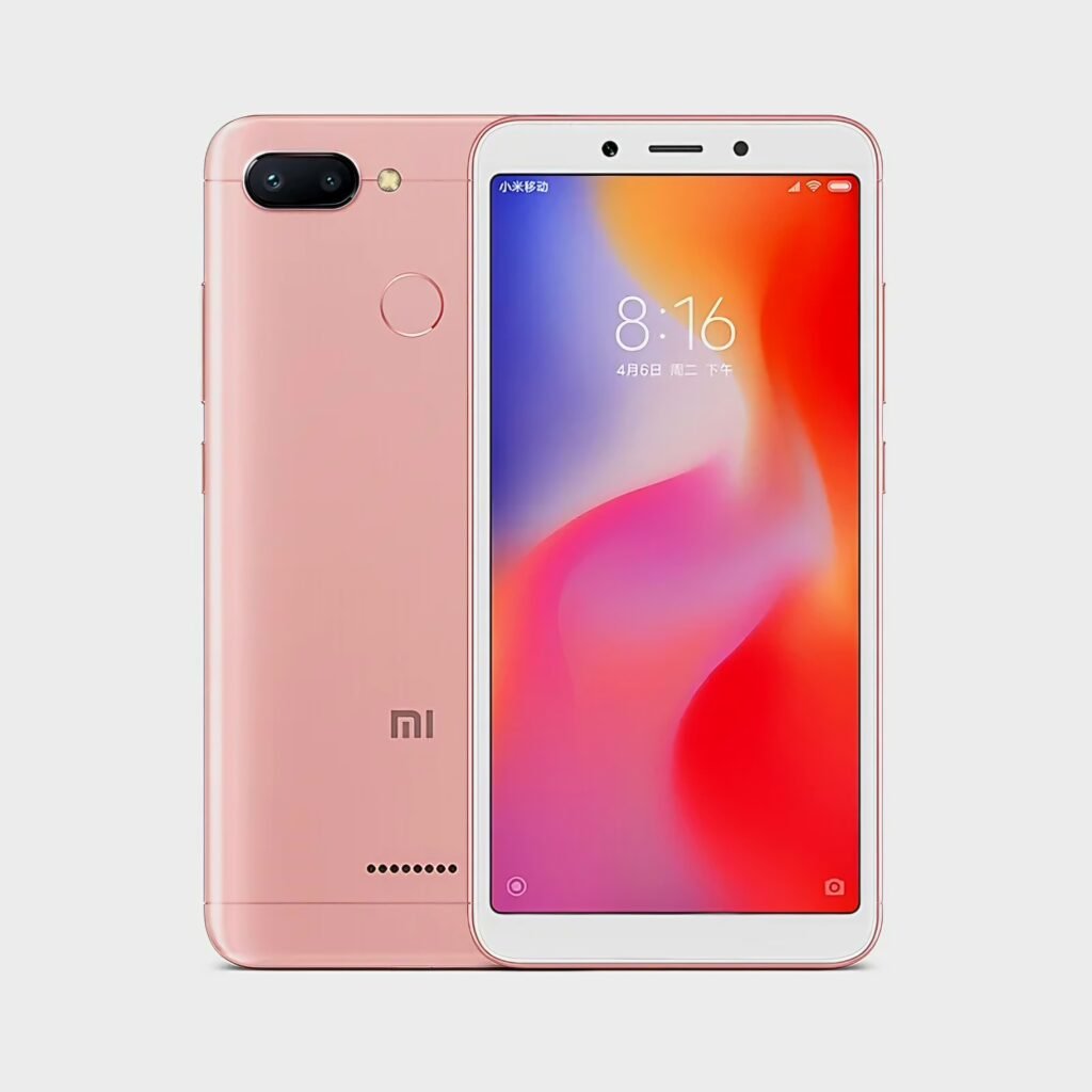 Pink Xiaomi Redmi 6 4GB 64GB front and back design