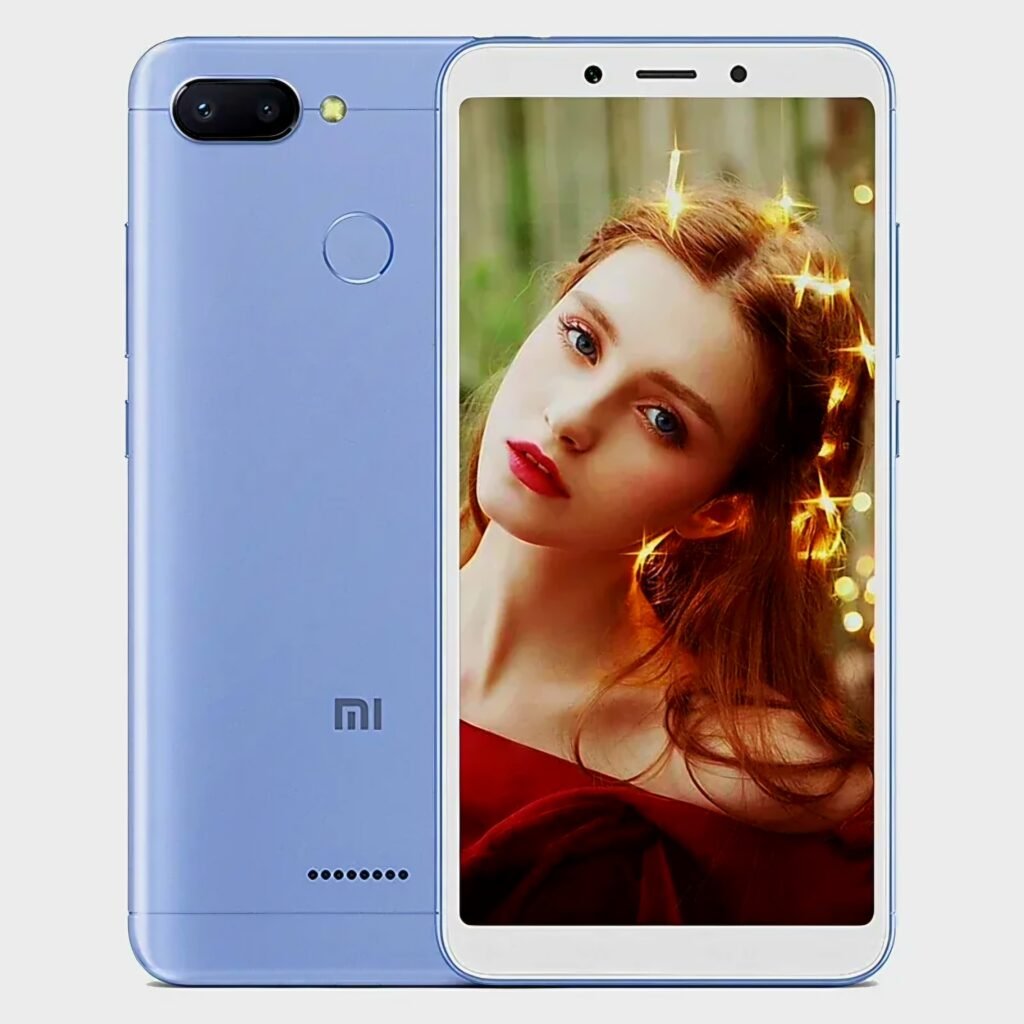 Blue Xiaomi Redmi 6 4GB 64GB mobile display and back panel