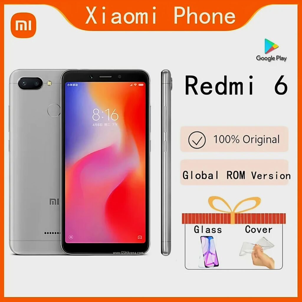 Original Xiaomi Redmi 6 4GB 64GB Global ROM version with accessories