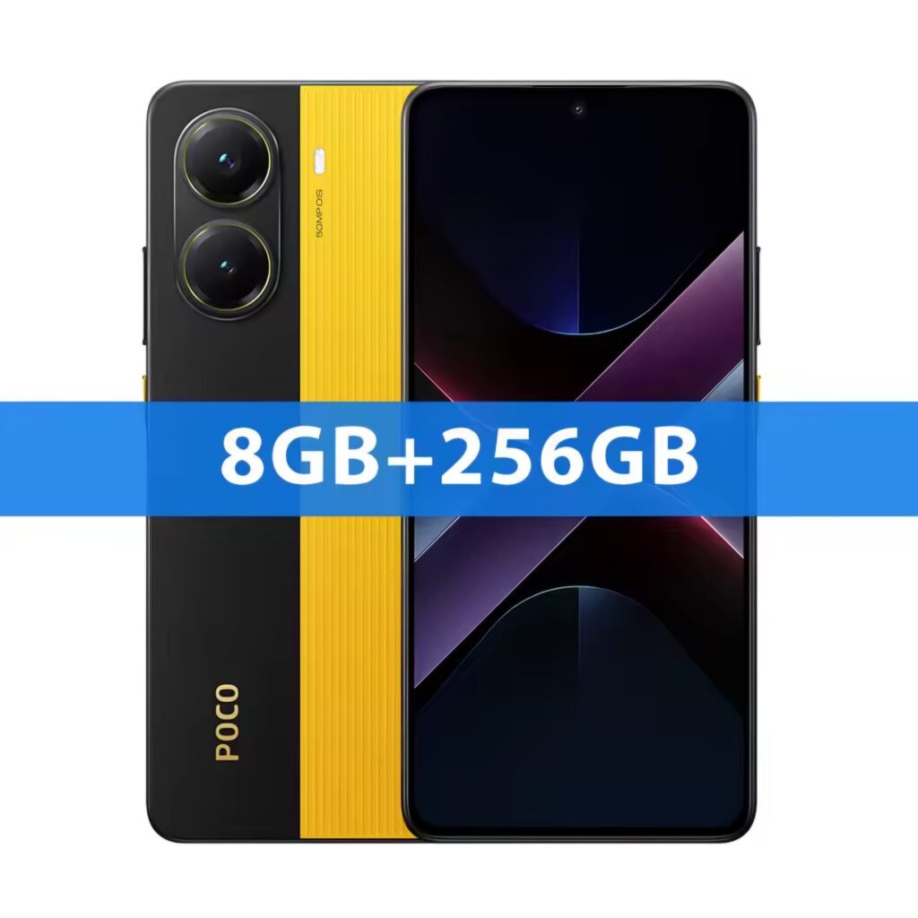 Yellow Xiaomi POCO X7 Pro 8GB 256GB variant front and back design
