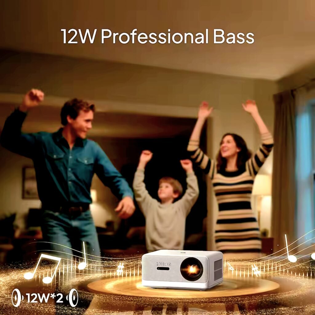 BYINTEK LOVE U14 smart projector with 12W professional bass dual speakers