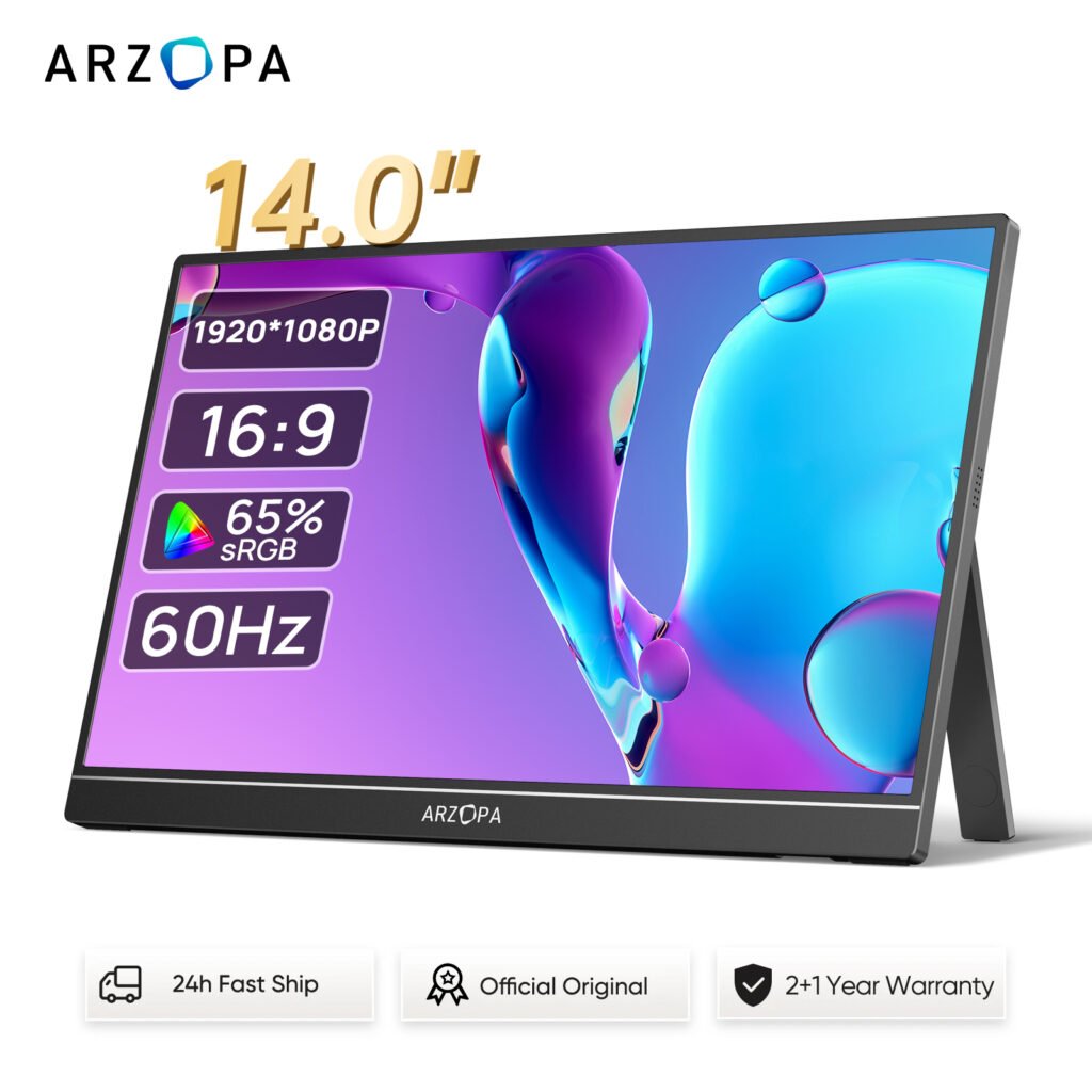 Arzopa 14 inch portable monitor 1080p IPS screen review