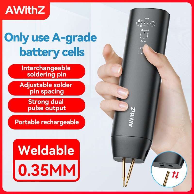 AWithZ portable handheld spot welder with interchangeable soldering pins review