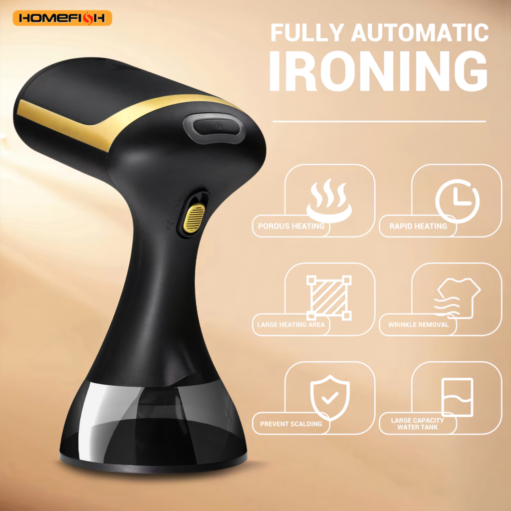 HOMEFISH 1500W portable handheld steam iron and garment steamer review
