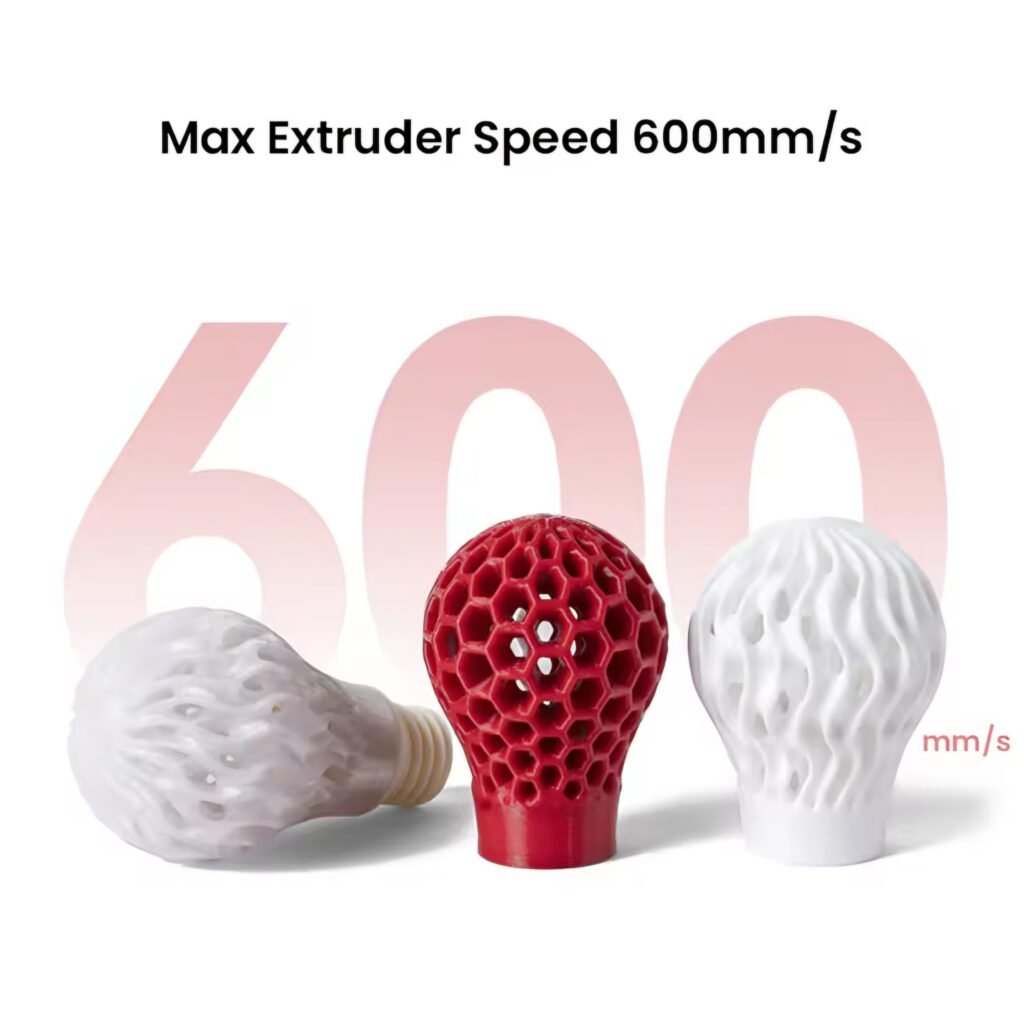 High-quality models printed at the max extruder speed of 600mm/s by the Flashforge Adventurer 5M 3D printer