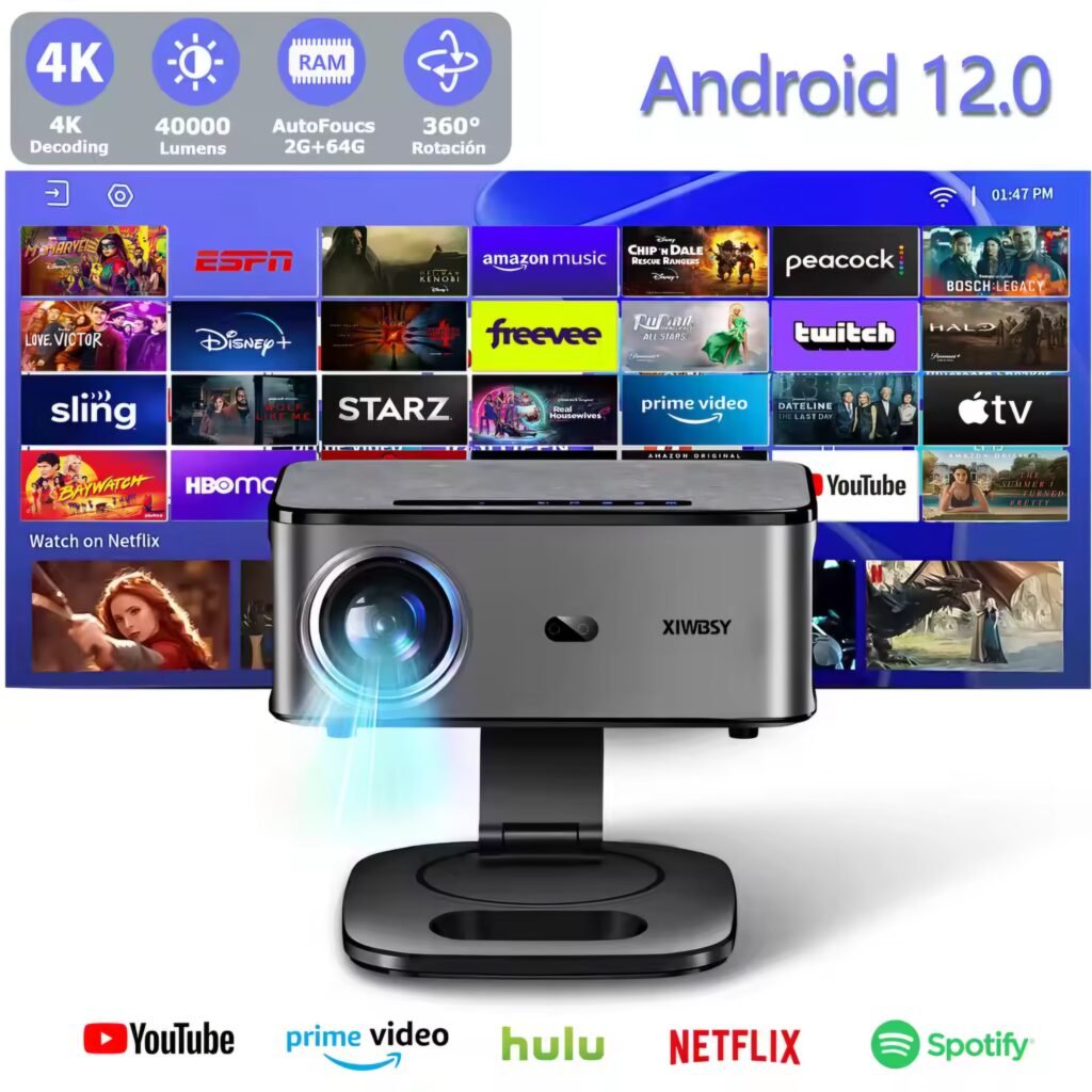 XIWBSY 4K Android Smart Projector front view