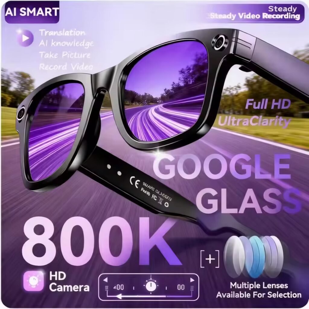 AI smart camera glasses with video recording and translation feature