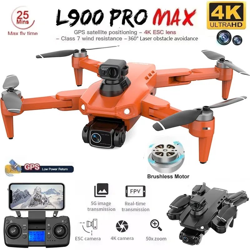 LYZRC L900 Pro SE MAX GPS Drone with 4K camera and brushless motor - the best budget friendly drone for beginners