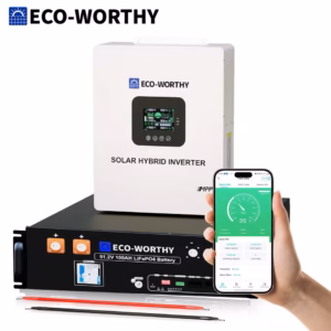 off grid solar system - ECO-WORTHY 48V LiFePO4 battery backup power combo