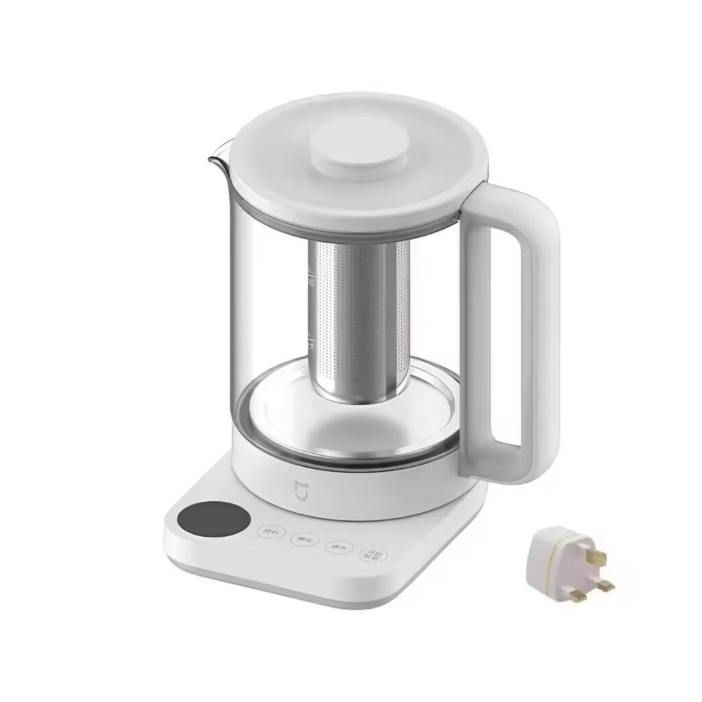 Xiaomi Mijia N1 Health Pot Review with a universal power adapter for international use.