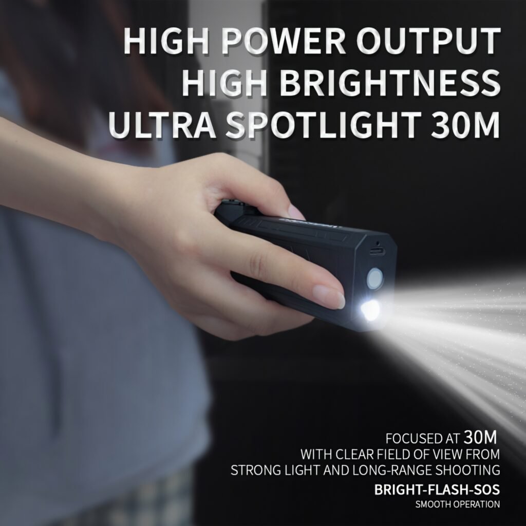 CROSSGUN Mini Jet Turbo Fan built-in LED flashlight feature