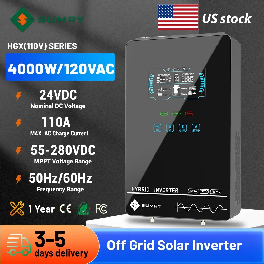 Sumry HGX 4000W review - Hybrid solar inverter specifications and off-grid power features