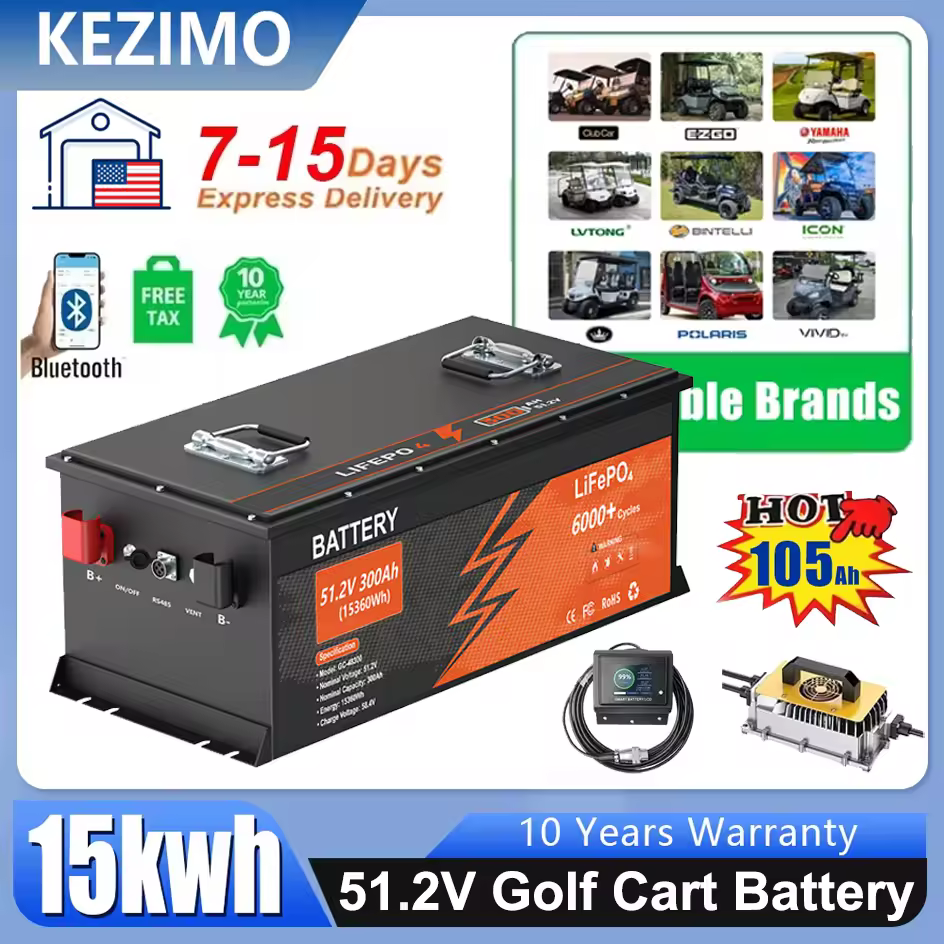 KEZIMO 48V 300Ah LiFePO4 Battery Review: 15kWh solar storage with 200A Bluetooth BMS updated design