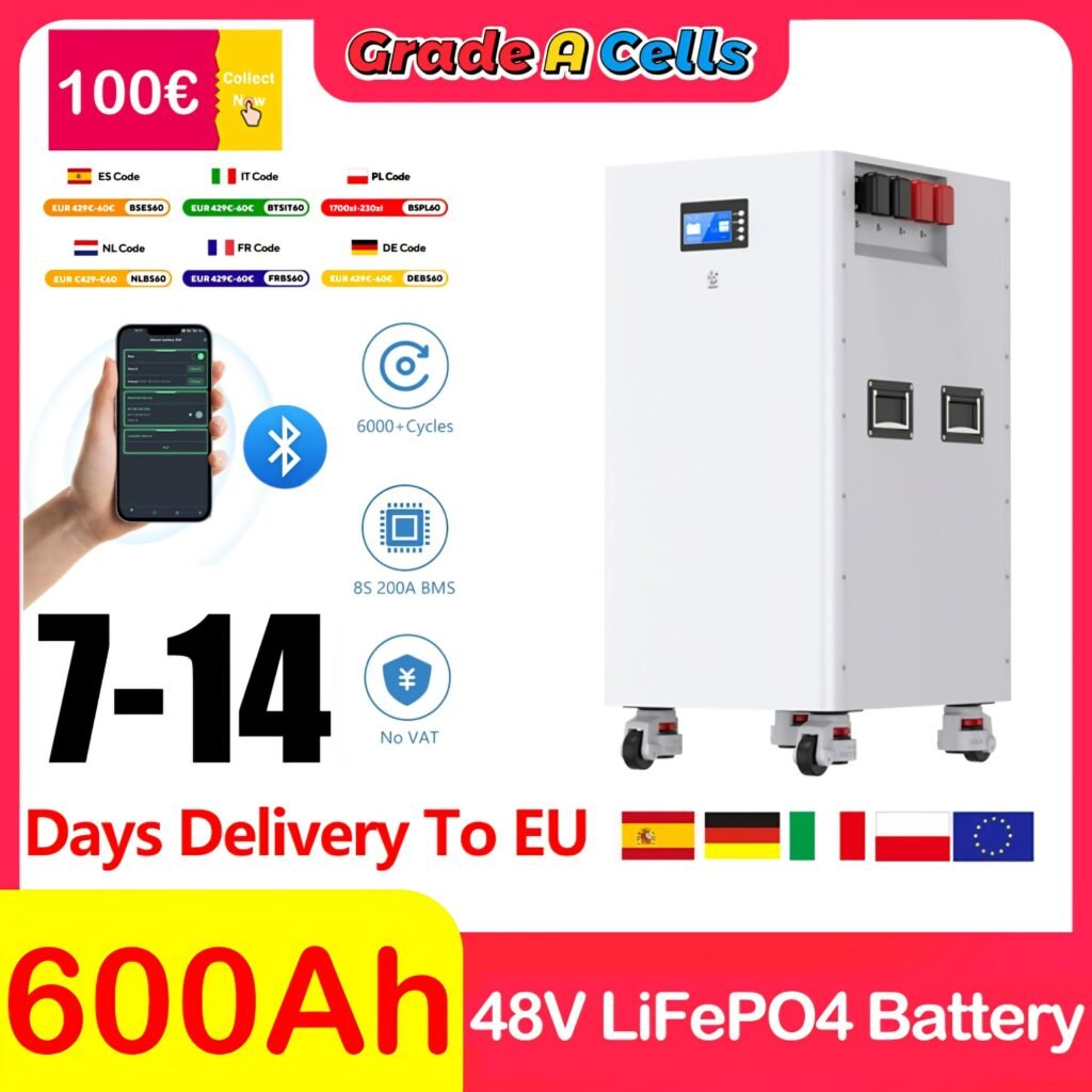 48V 600Ah LiFePO4 Battery.