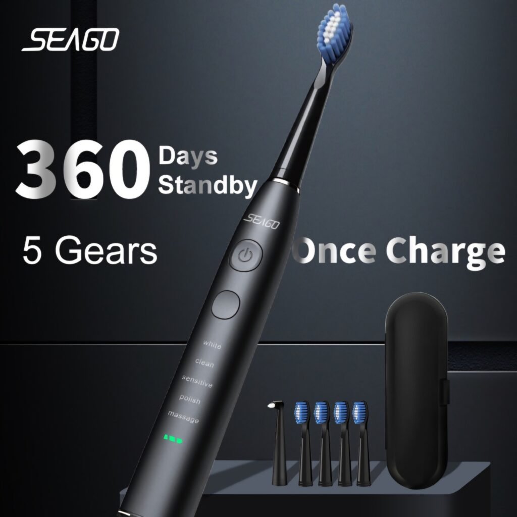 Seago SG-575 Review: Best budget sonic electric toothbrush with 360 days battery life.
