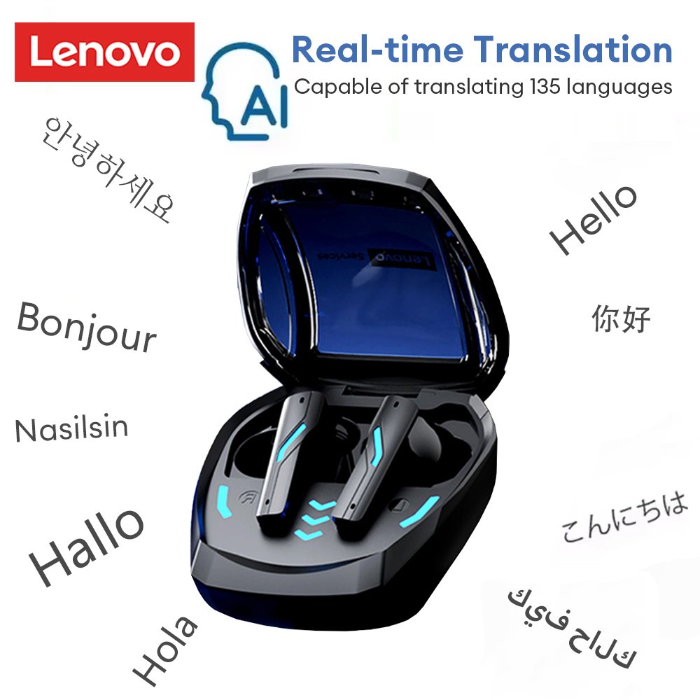 Lenovo GT100 real-time translation earbuds supporting 135 languages