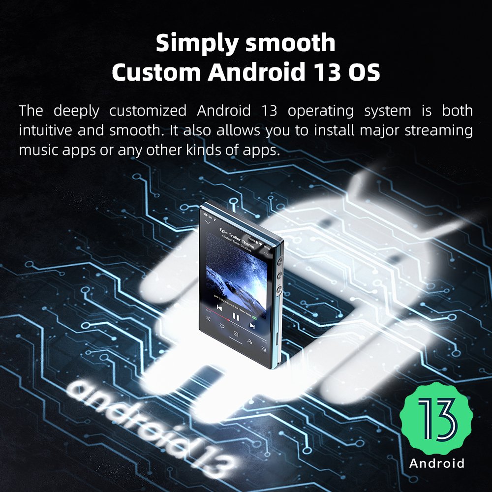 FiiO JM21 custom Android 13 operating system interface
