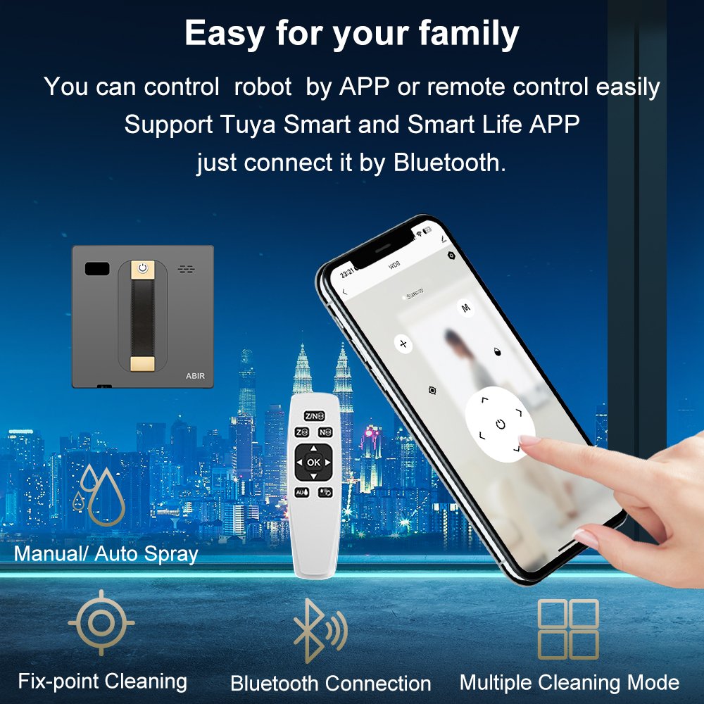 ABIR WD8 smart app control and mobile connectivity feature