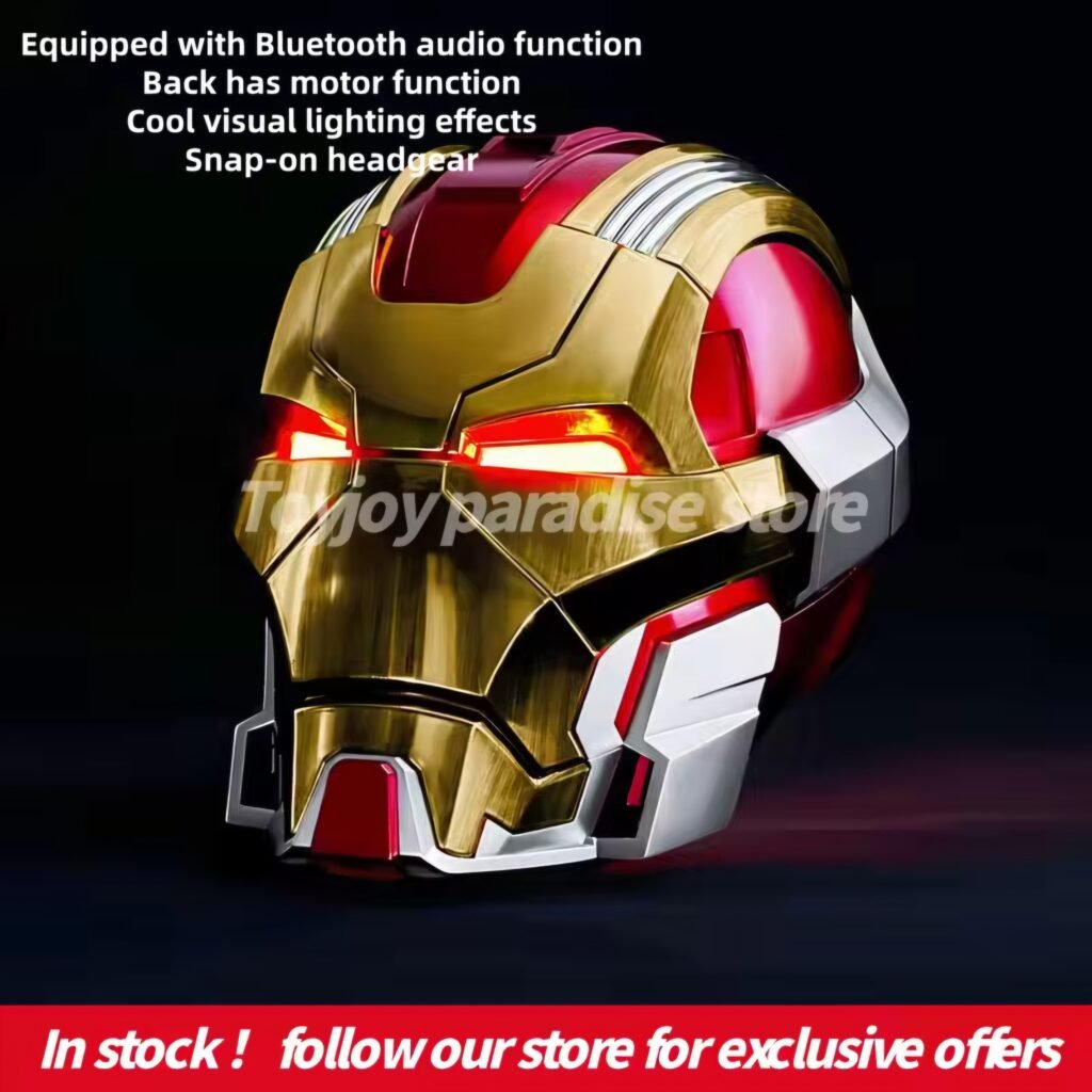 Iron Man MK17 Heartbreaker premium motorized helmet with Bluetooth audio and glowing eyes