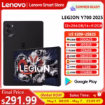 Lenovo Legion Y700 2025 gaming tablet AliExpress sale banner showing price and discount codes