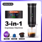 DENOKIN 3-in-1 portable espresso machine compatible with DG capsules NS capsules and ground coffee on AliExpress