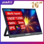 Anmite 16 inch portable monitor with 1200P resolution 100 percent sRGB and multi touch support on AliExpress
