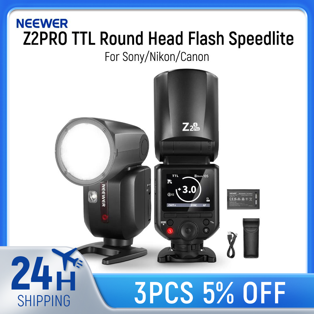 NEEWER Z2 PRO Review showing the professional round head speedlite for photographers