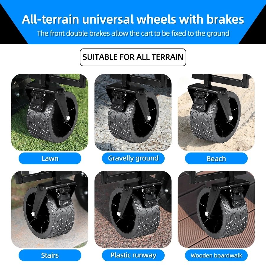All-terrain wheels with brake options