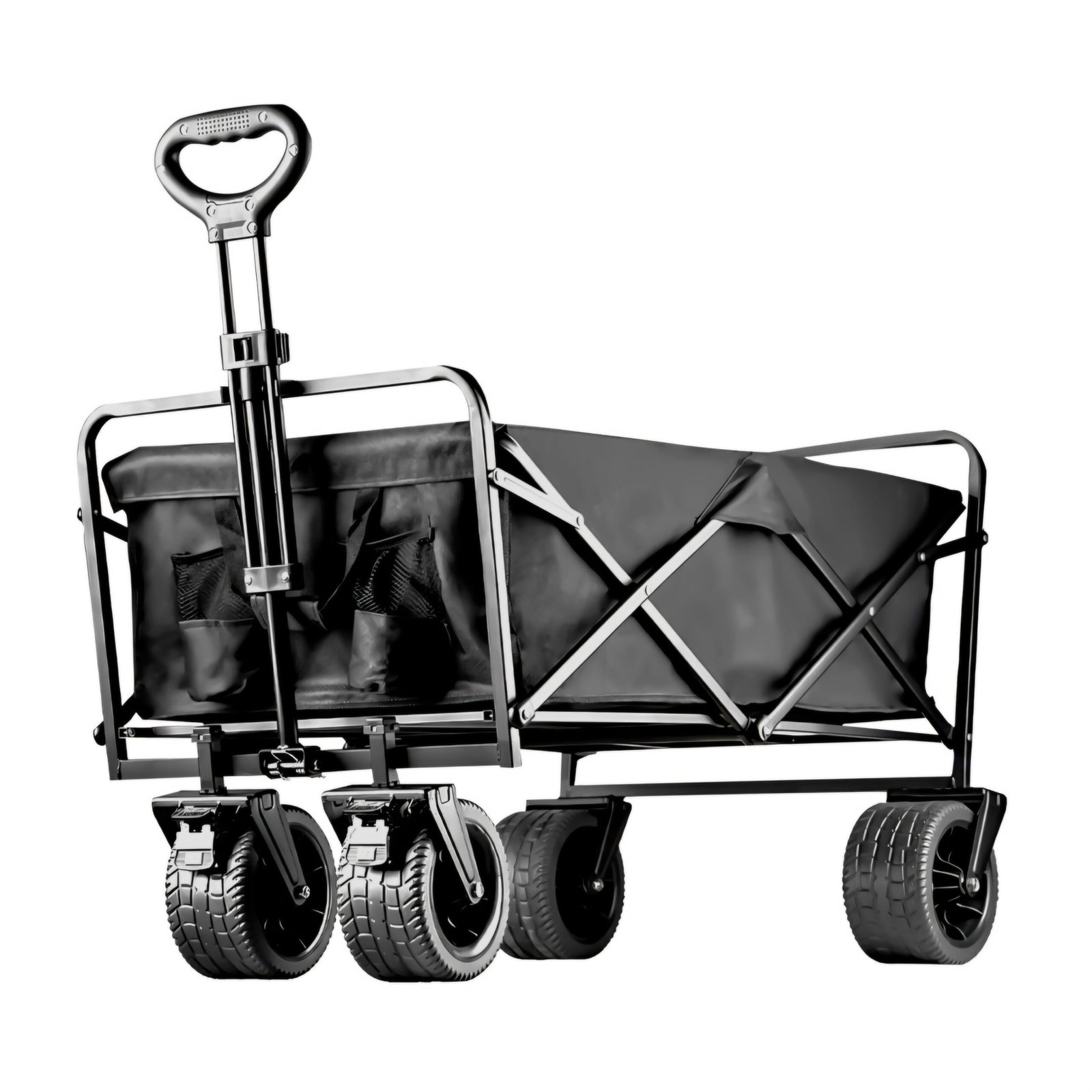 Foldable utility cart with wheels