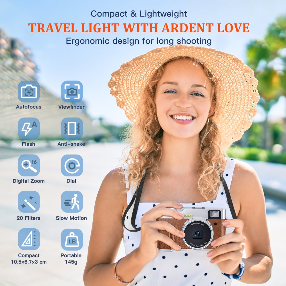 A travel-friendly and lightweight design featuring the best vlogging camera 2025 for creators who love outdoor photography.