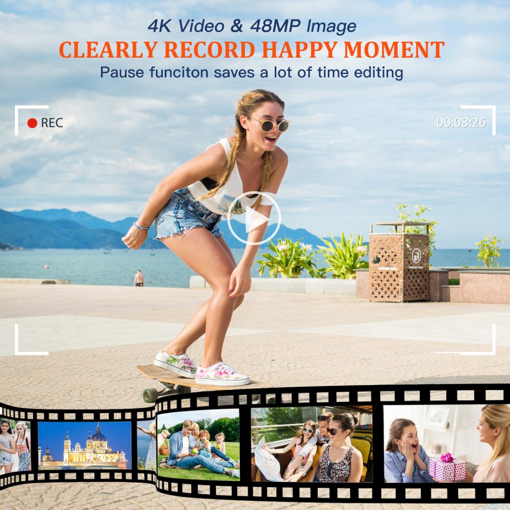 Stunning 4K video quality and recording performance of the best vlogging camera 2025 capturing outdoor travel vlogs.