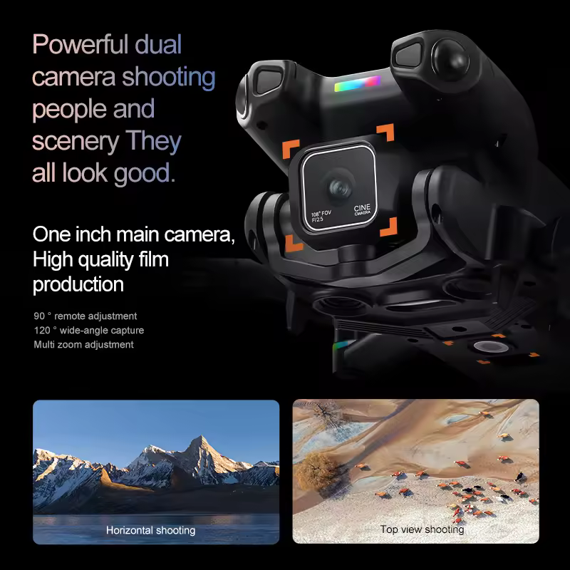 Dual camera lens system of K900 Max GPS Drone for high quality shooting