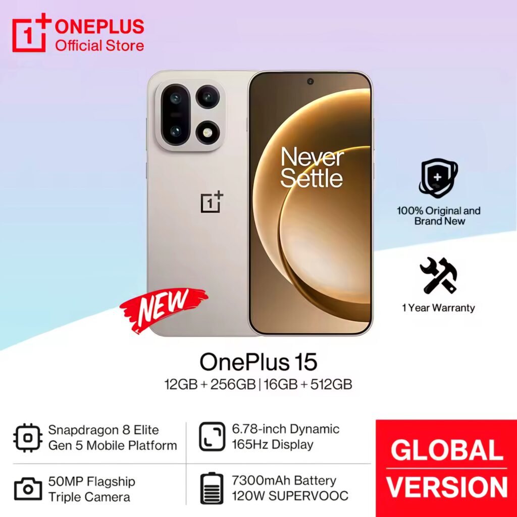 OnePlus 15 Global Version smartphone with Snapdragon 8 Elite and 7300mAh battery