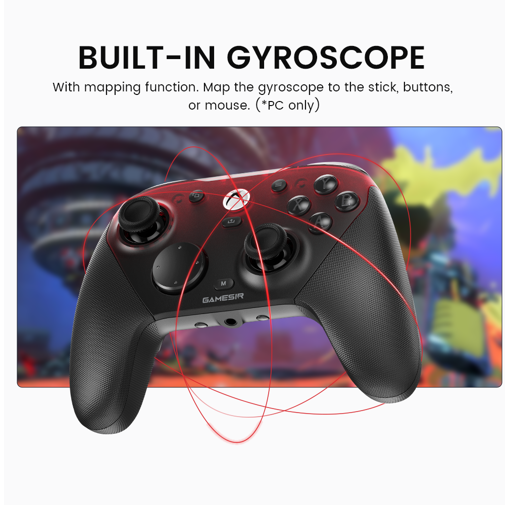 GameSir G7 Pro built in gyroscope for accurate motion control sensing during Xbox and PC gaming