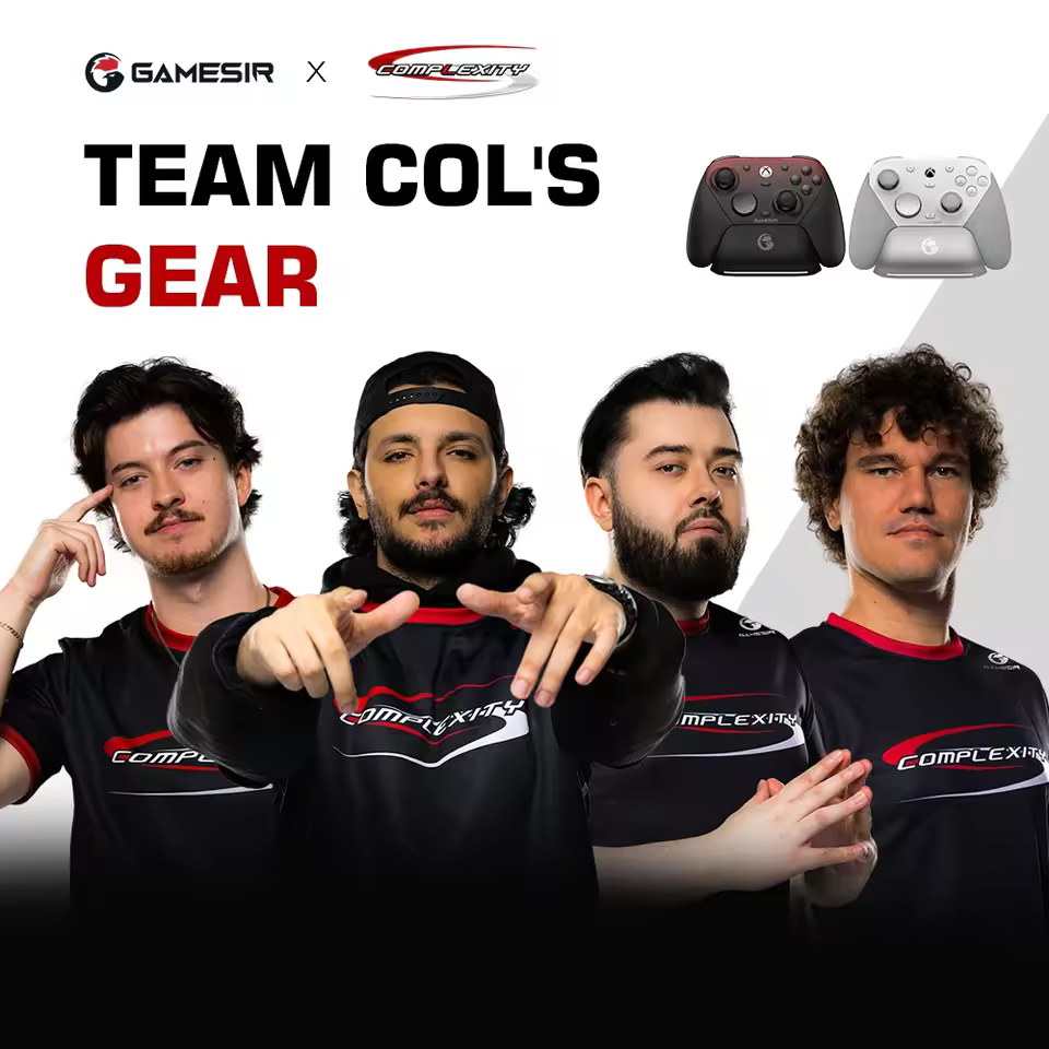 Professional esports gear by GameSir G7 Pro used by competitive gaming teams for Xbox tournaments