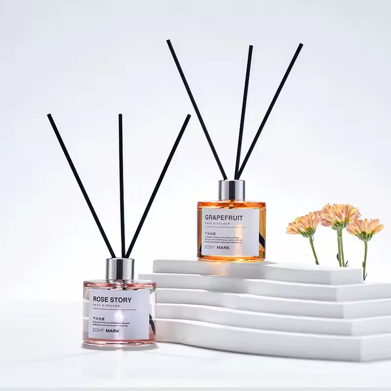 Two scented diffusers on display