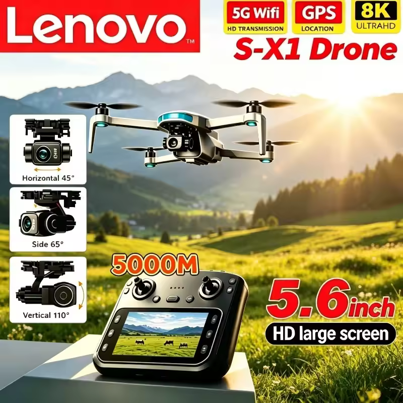 Lenovo S-X1 GPS Brushless droni drone with 5.6 inch screen remote controller