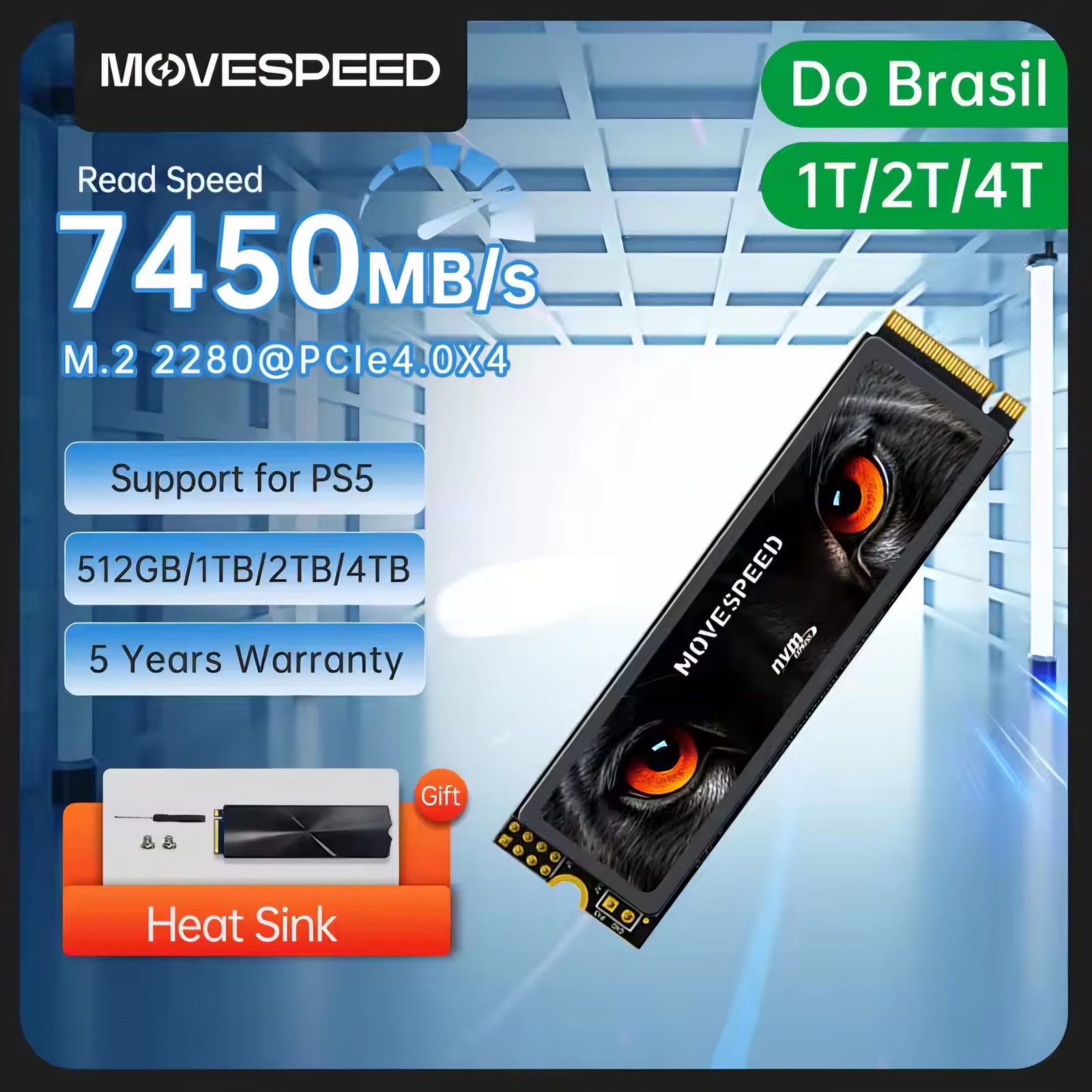 Movespeed 7450MB/s vs Kootion X16Plus best gaming m 2 ssd for PS5 review