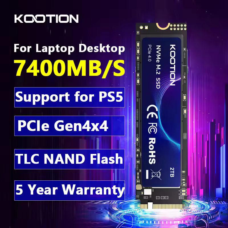 Kootion internal solid state drive technical features for ps5 storage upgrade and reliable pc gaming