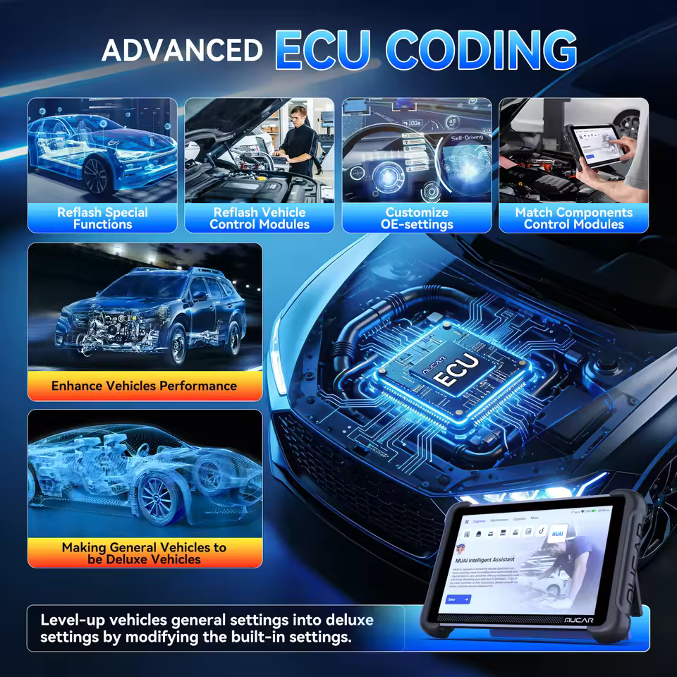 Mucar 892BT advanced ECU coding for vehicle performance and customization