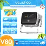 VEVSHAO V80 4K Projector Review 2200 ANSI Lumens Android 13