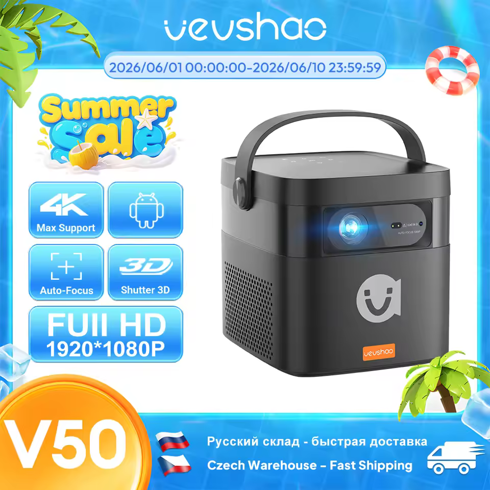 VEVSHAO V50 portable projector comparison with V80 for budget conscious buyers and travelers