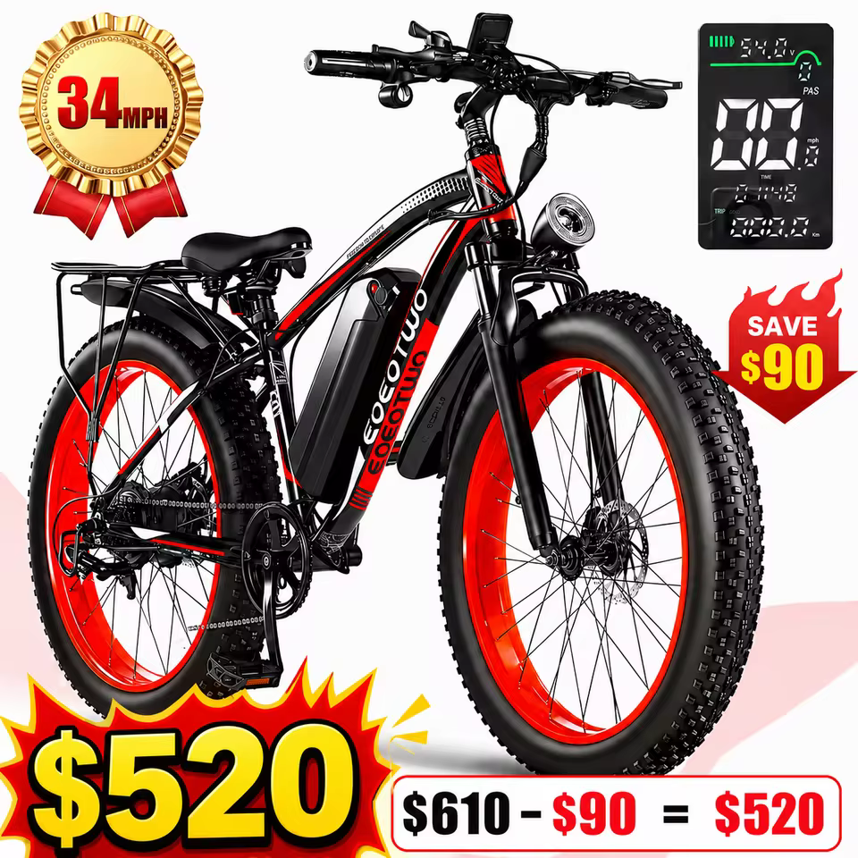 1500W fat tire electric bike with 48V 15Ah battery and 34MPH top speed review