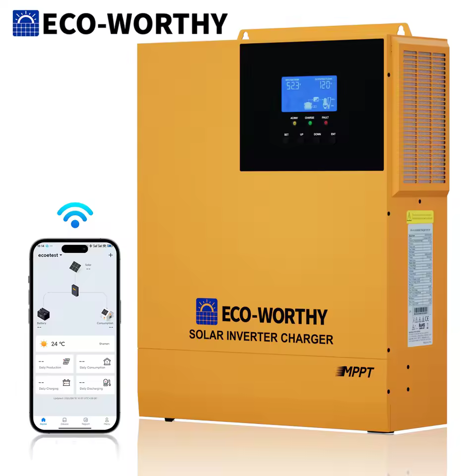 ECO-WORTHY 3500W solar inverter review with Wi-Fi app monitoring and pure sine wave output for off grid home power